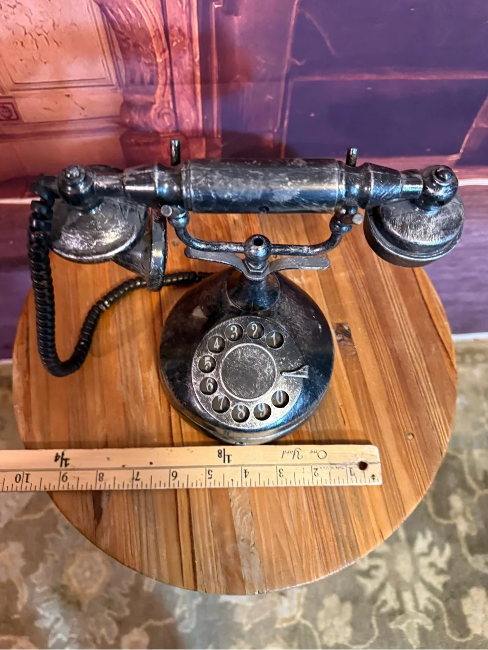 Gemmy Halloween Faux Antique Style Rotary Desk Telephone Spooky Sensor Retired